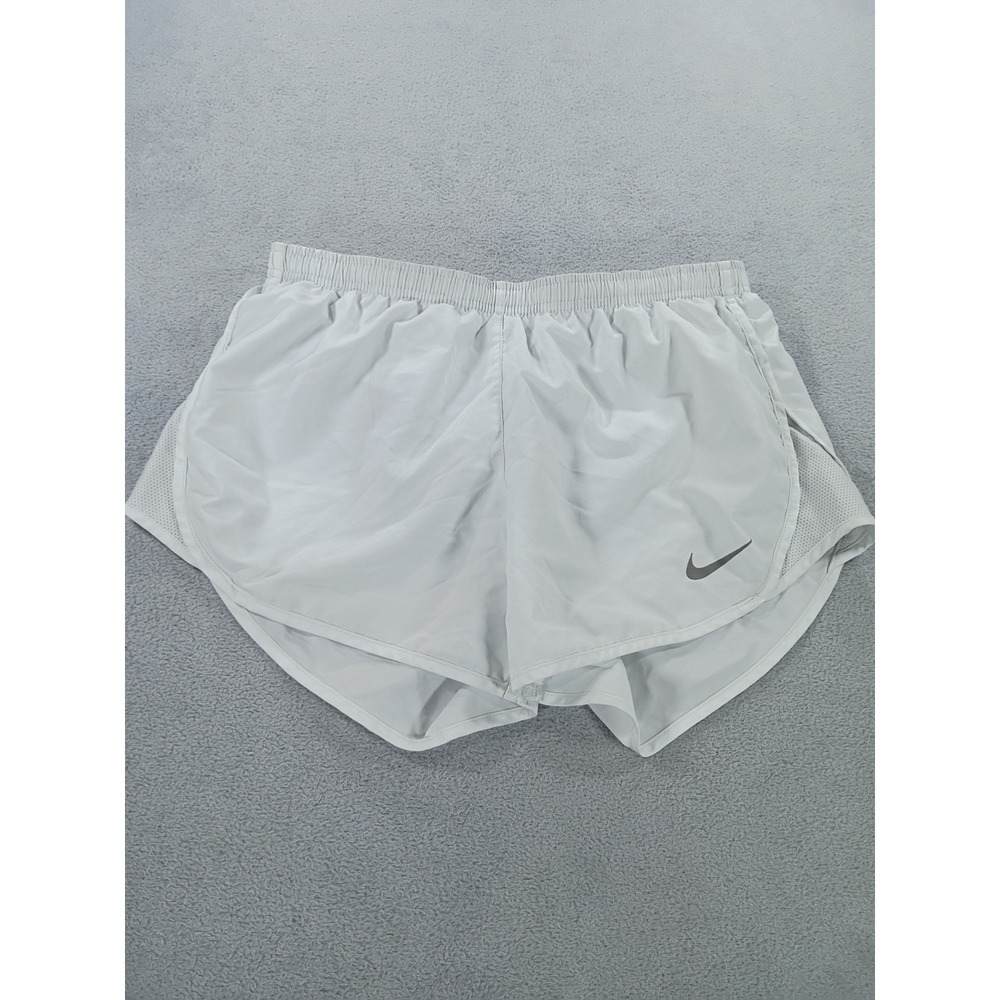 Nike Mens Dri-FIT Running Shorts White Small Zipper Pocket